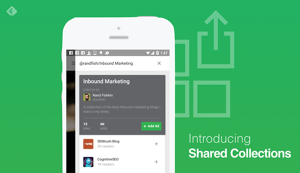 Feedly Pro kullancılarına özel yeni özellik: Shared Collections