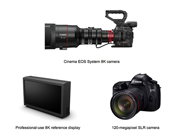 Canon inovasyona devam ediyor: 8K video kamera, 120MP DSLR, 8K monitör