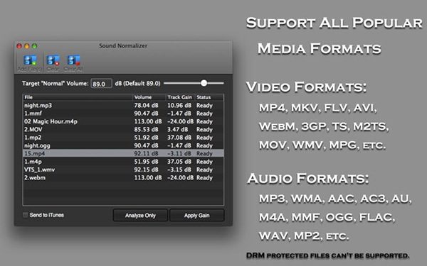 Mac uyumlu faydalı uygulama Sound Normalizer artık ücretsiz