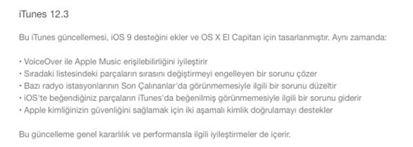 iTunes 12.3 kullanıma sunuldu