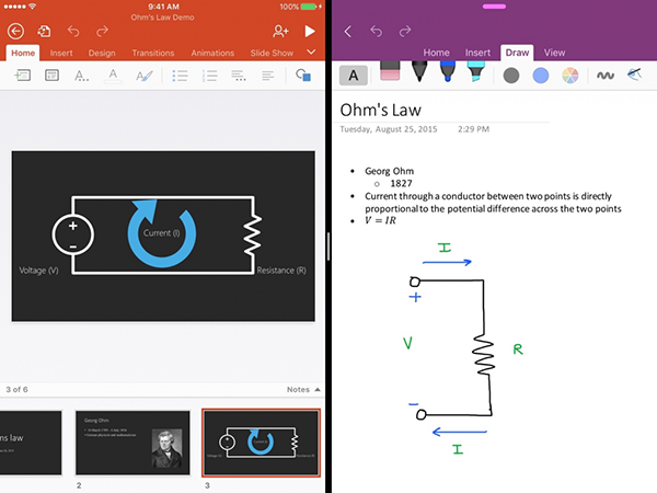 Microsoft  OneNote, iOS 9 desteğiyle güncellendi