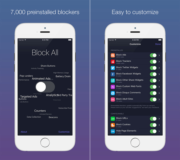 iOS için 'engelleme' uygulamalarının sayısı artıyor: 1Blocker
