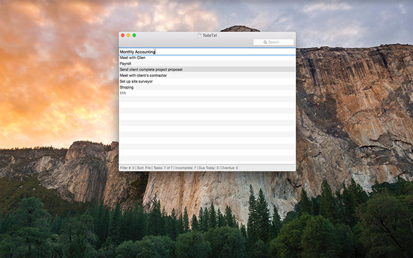 Mac uyumlu TodoTxt uygulaması artık ücretsiz