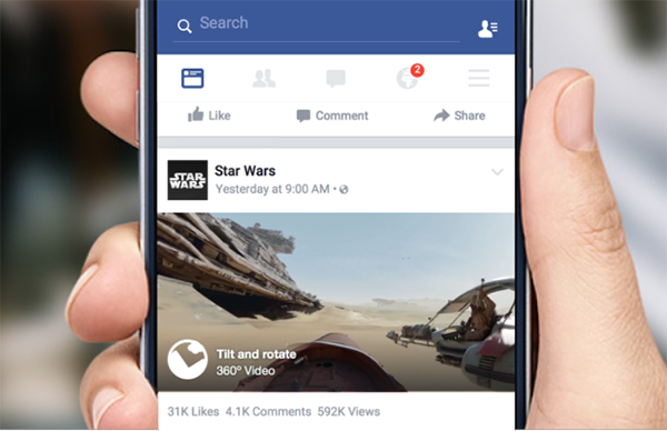 Facebook'a 360 derece video desteği geldi