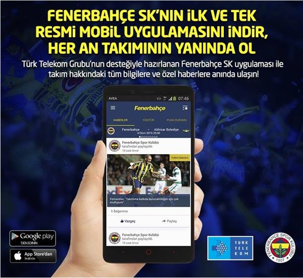 Fenerbahçe SK'nın resmi mobil uygulaması yayınlandı