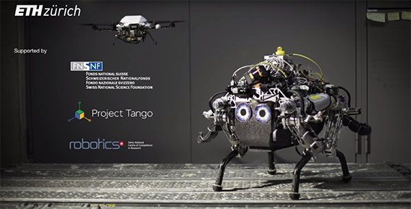 ETH Zurich'in dört ayaklı robotu, zorlu arazilerde drone'lardan yardım alıyor