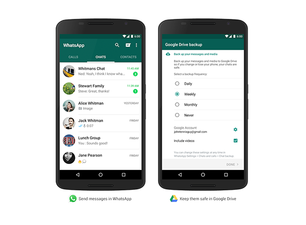 Android için WhatsApp'a 'Google Drive' temelli yedekleme desteği geldi