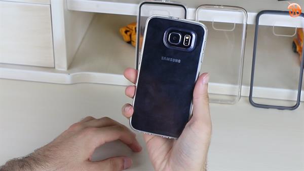 Samsung Galaxy S6 için tasarımı örtmeyen kaplar 'Spigen kılıf serisi'