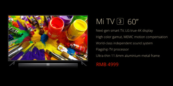 Xiaomi'den yine ses getirecek Mi TV 3 Smart TV modeli