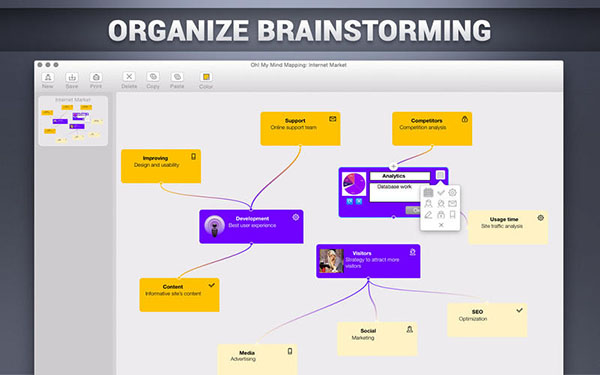 Fikir haritaları için yeni Mac uygulaması: Oh! My Mind Mapping