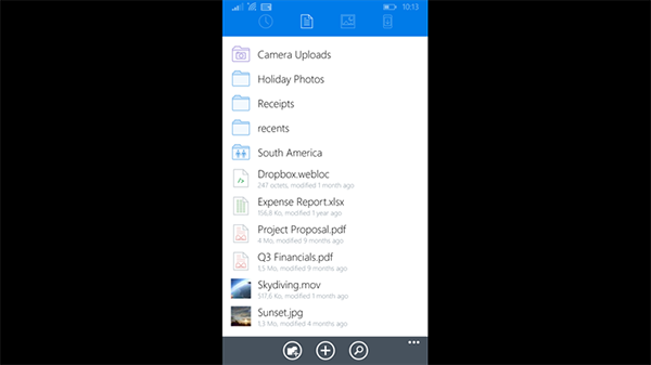 Dropbox'un Windows Phone uygulaması tasarımsal olarak yenilendi