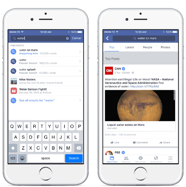 Facebook'un arama özelliği artık çok daha güçlü