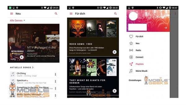 Android için Apple Music'in ilk görüntüleri sızdırıldı