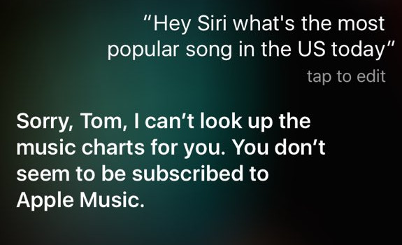 Siri'den Apple Music kullanıcılarına torpil