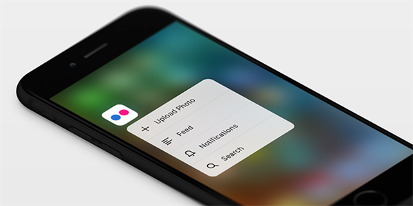 Flickr'ın iOS sürümüne 3D Touch desteği