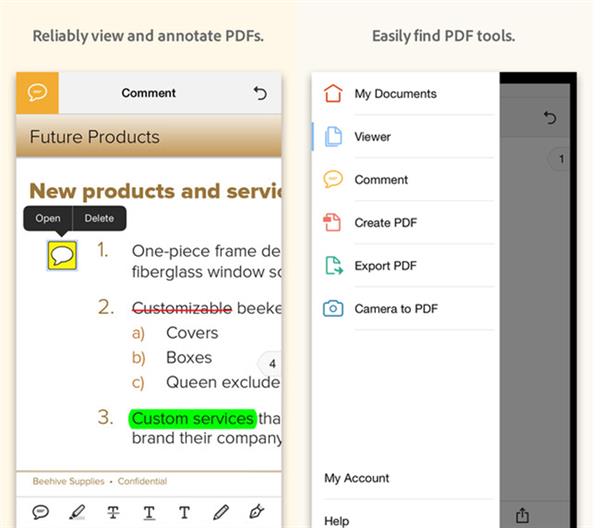 Adobe Acrobat Reader'a 'Dropbox' entegrasyonu