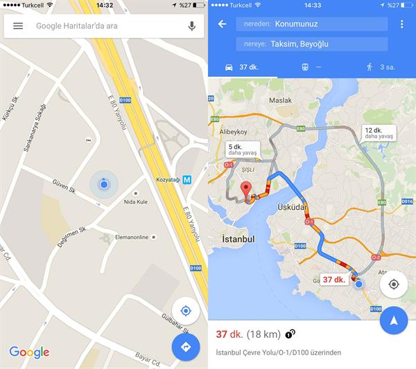 Google Maps’ten iOS kullanıcılarına güzel haber