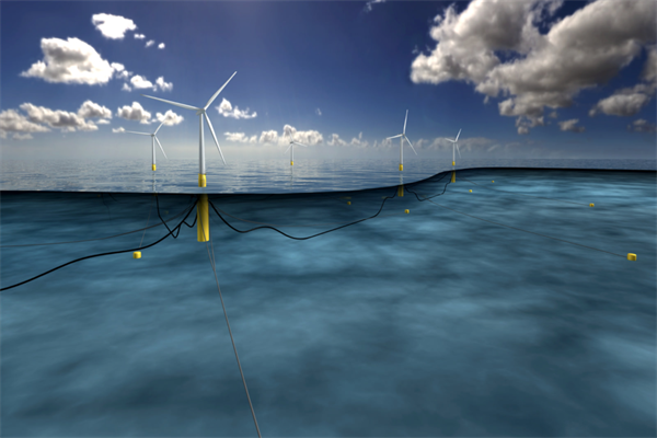 İskoçya'da denizde yüzen rüzgâr türbinleri inşa ediliyor