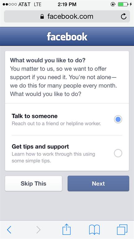 Facebook intiharları önlemeyi hedefliyor