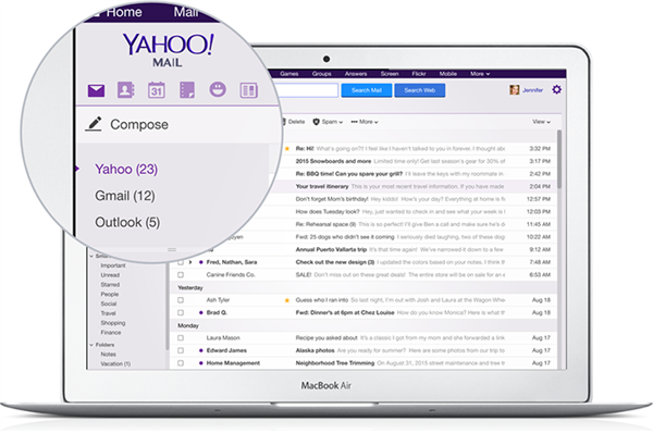 Yahoo Mail'e 'Gmail' hesabı ekleyin