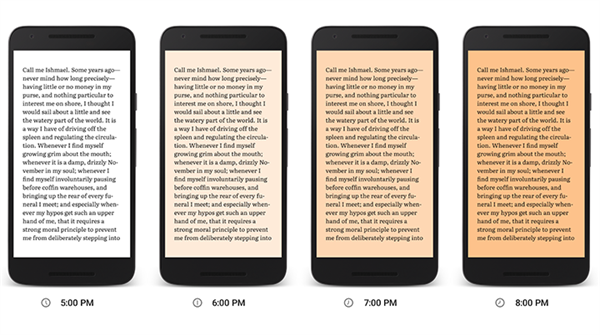 Google Play Kitaplar'a 'Night Light' modu