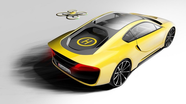 Dünyanın ilk drone destekli  insansız otomobiliyle tanışın: Rinspeed Σtos