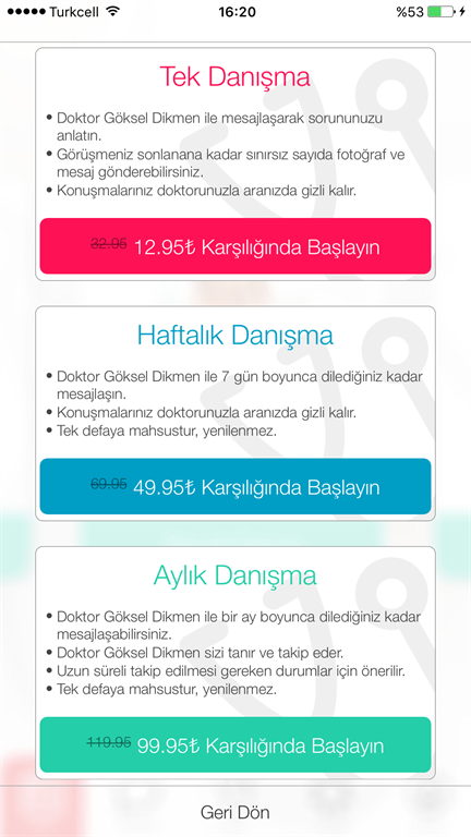 Mobil platformlarda sağlık danışmanlığı yapan uygulama: Doktorderki