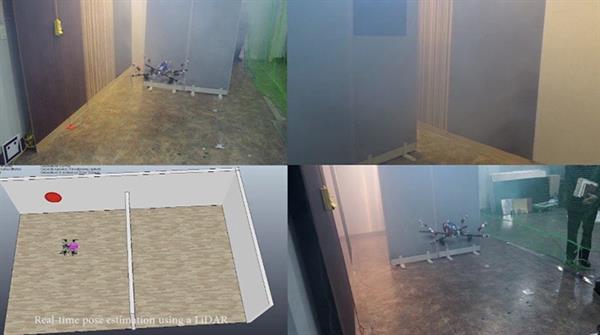 FAROS drone modeli, duvarda gezerek yangın tespiti yapabiliyor