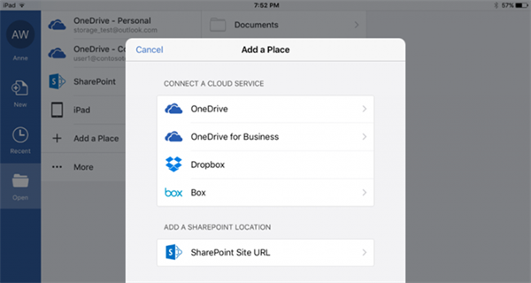 Office Mobile ve Office Online'a yeni bulut destekleri