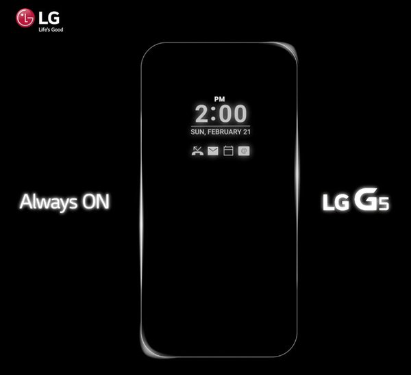 LG G5'te de ekran her zaman açık olacak
