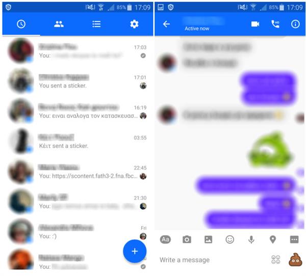 Facebook Messenger'a yeni tasarım, SMS entegrasyonu ve çoklu hesap desteği geliyor