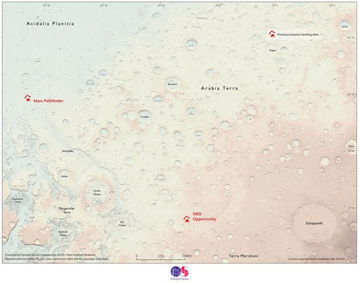 Mars'ın insanlar için hazırlanmış ilk haritasına göz atın!