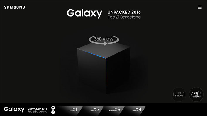 Samsung Galaxy S7 lansmanı 360 derece canlı yayınla izlenebilecek