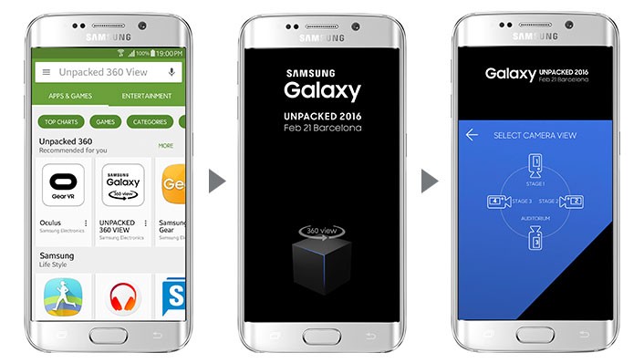 Samsung Galaxy S7 lansmanı 360 derece canlı yayınla izlenebilecek