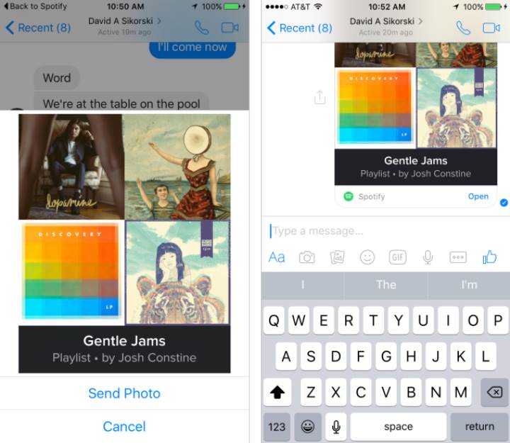 Facebook Messenger’a Spotify entegrasyonu geldi