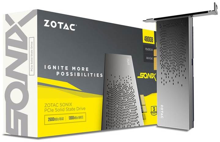 Zotac SONIX 480GB PCIe SSD modeli satışa sunuluyor