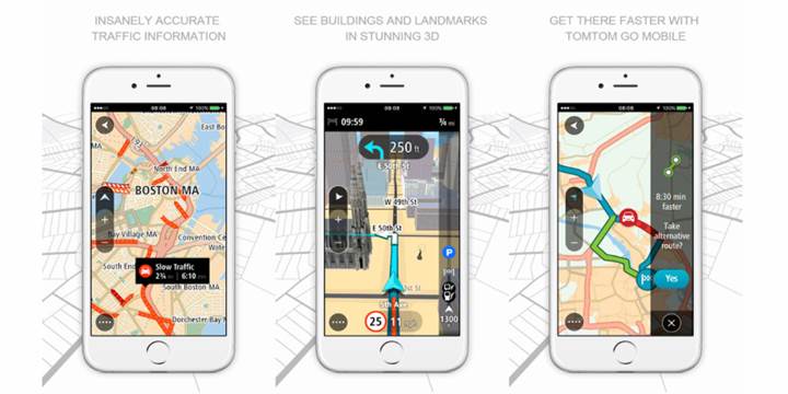 Tom Tom'un yeni iOS uygulamasında, 75Km navigasyon hediye