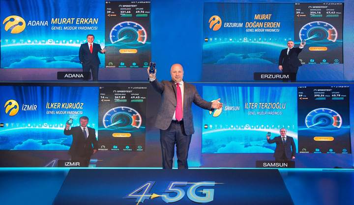 Turkcell 4.5G şebekesi için 5 ilde yaptığı canlı test sonuçlarını paylaştı