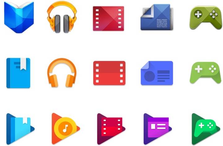 Google yeni Google Play simgelerini duyurdu