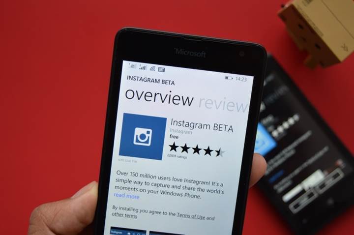 Instagram Beta, Windows Phone 8'in uygulama marketinden kaldırıldı