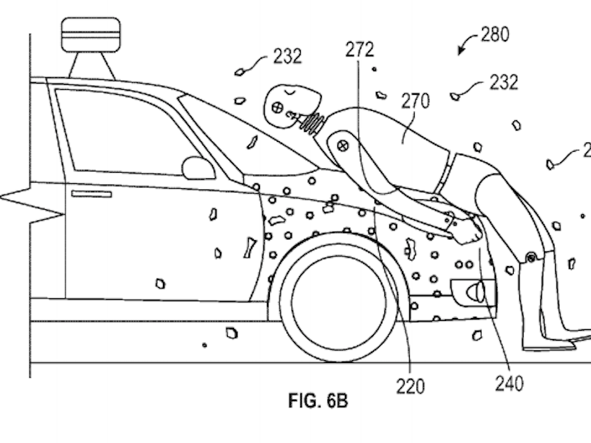 Google'ın sürücüsüz araçlarının çarptığı yayalar kaputa yapışacak