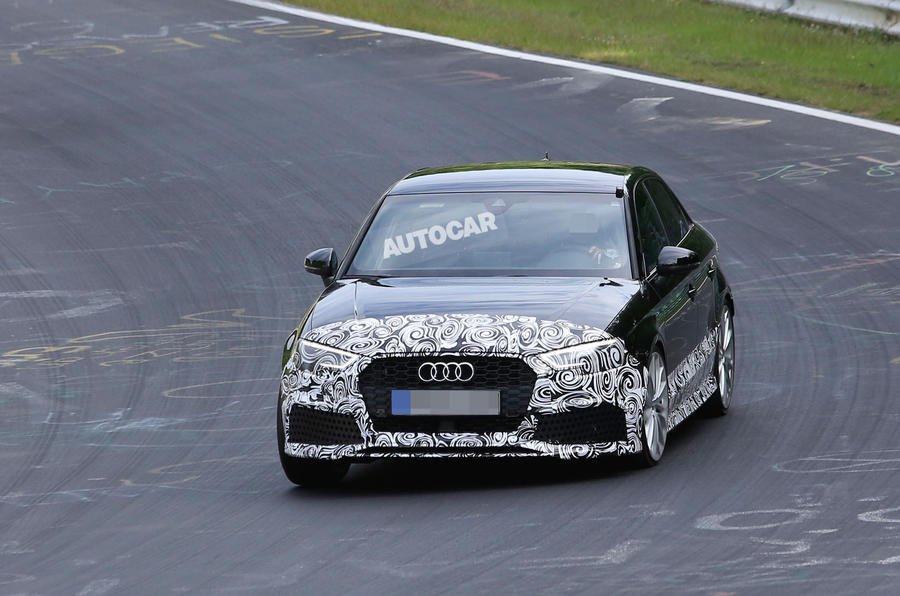 2017 model Audi RS3 Sedan test edilirken kameralara yakalandı