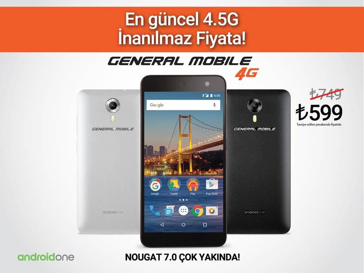 599TL'ye Android 7.0 ve 4.5G deneyimi