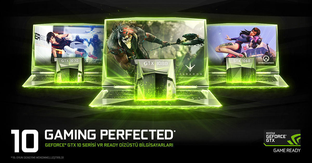 Dizüstü Bilgisayarlar için GeForce GTX 10-Serisi ile yeni bir devir başlıyor