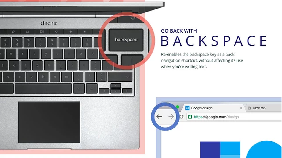 Google Chrome'da kaldırılan 'Backspace' tuşunu geri getirin