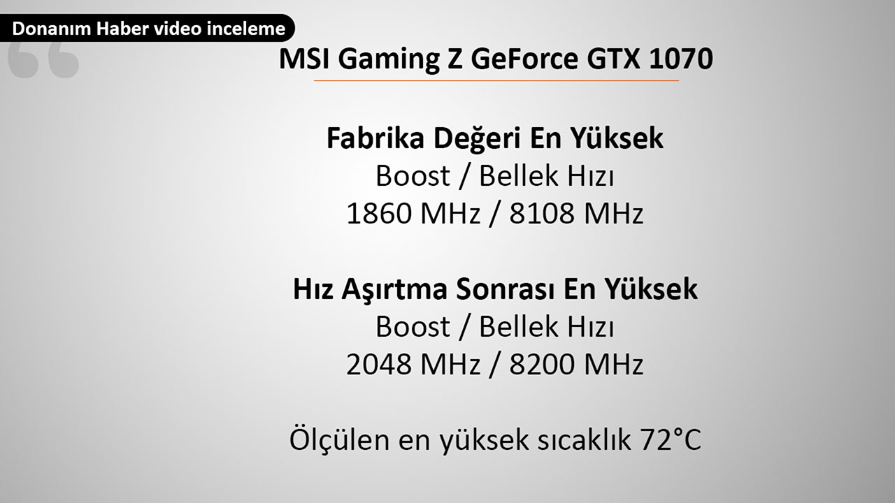 MSI Gaming Z GeForce GTX 1070 video inceleme