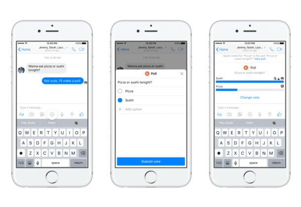 Facebook Messenger’da sohbetlere anket ekleme özelliği geldi