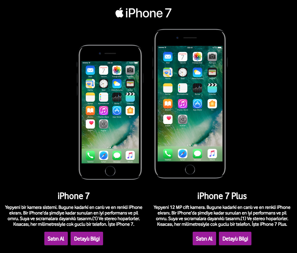 Vodafone da iPhone 7 satışlarına başladı