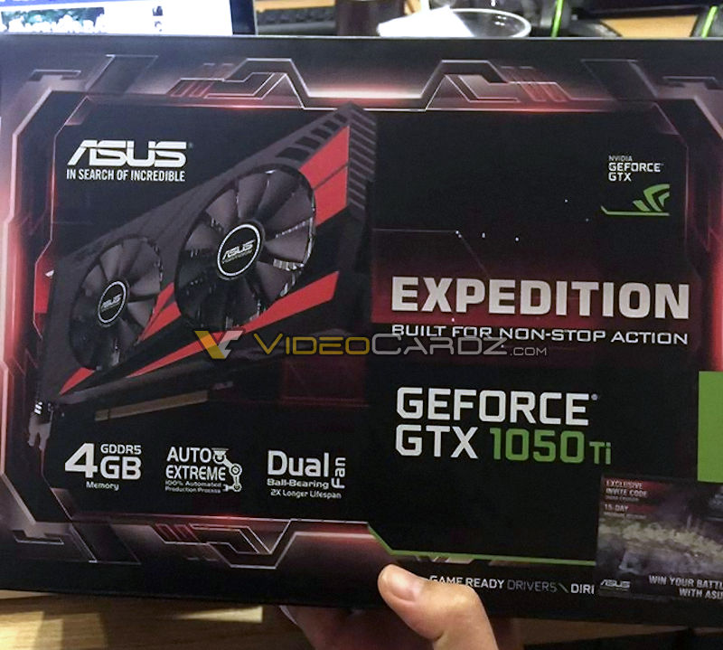 Asus’un GTX 1050Ti tabanlı ekran kartı görseli sızdırıldı.