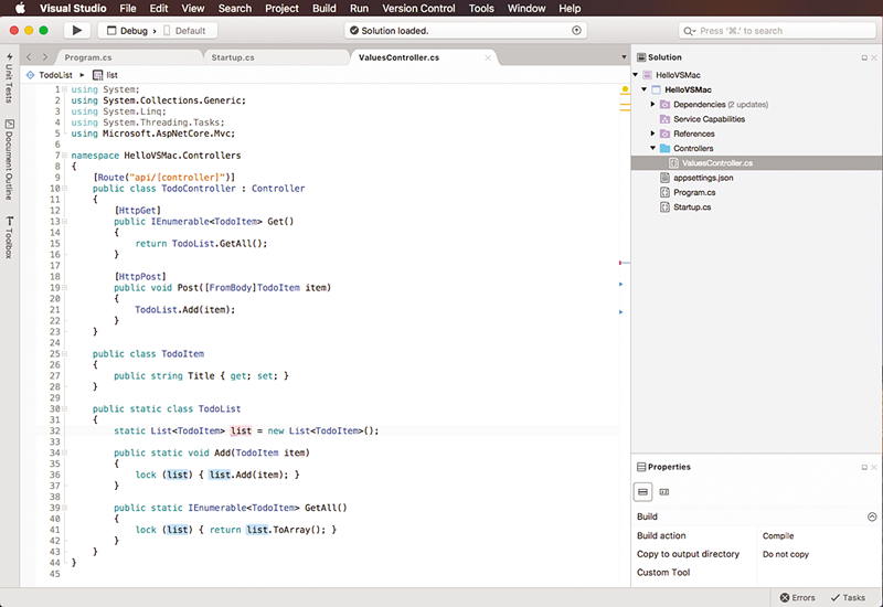 Visual Studio platformu Mac’e geliyor